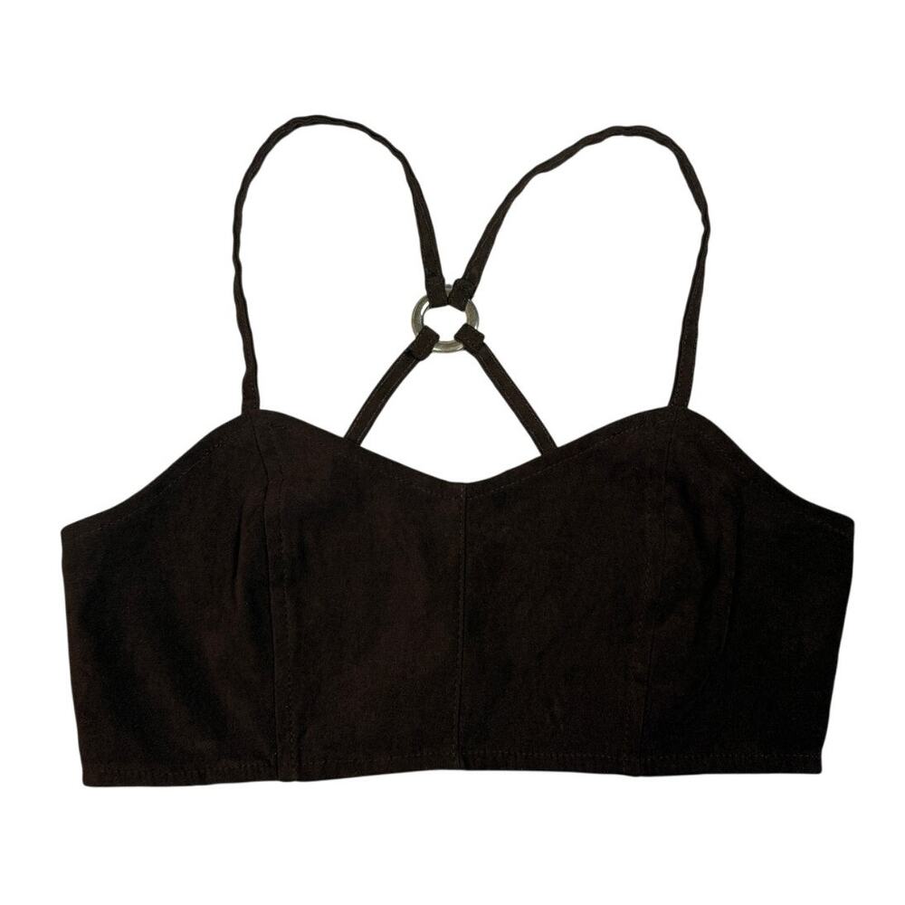 Vintage Anesthesia Womens Size S Brown Bralette Crop Top